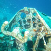 Das Wrack Arado Ar 196 der deutschen Kriegsmarine